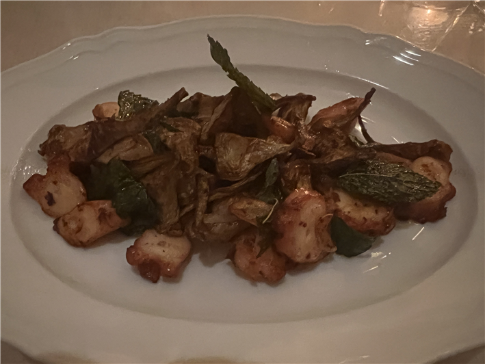octopus and artichoke